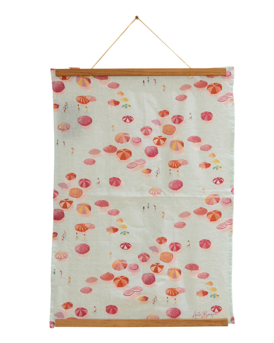 Summer Bliss Pattern Linen Tea Towel