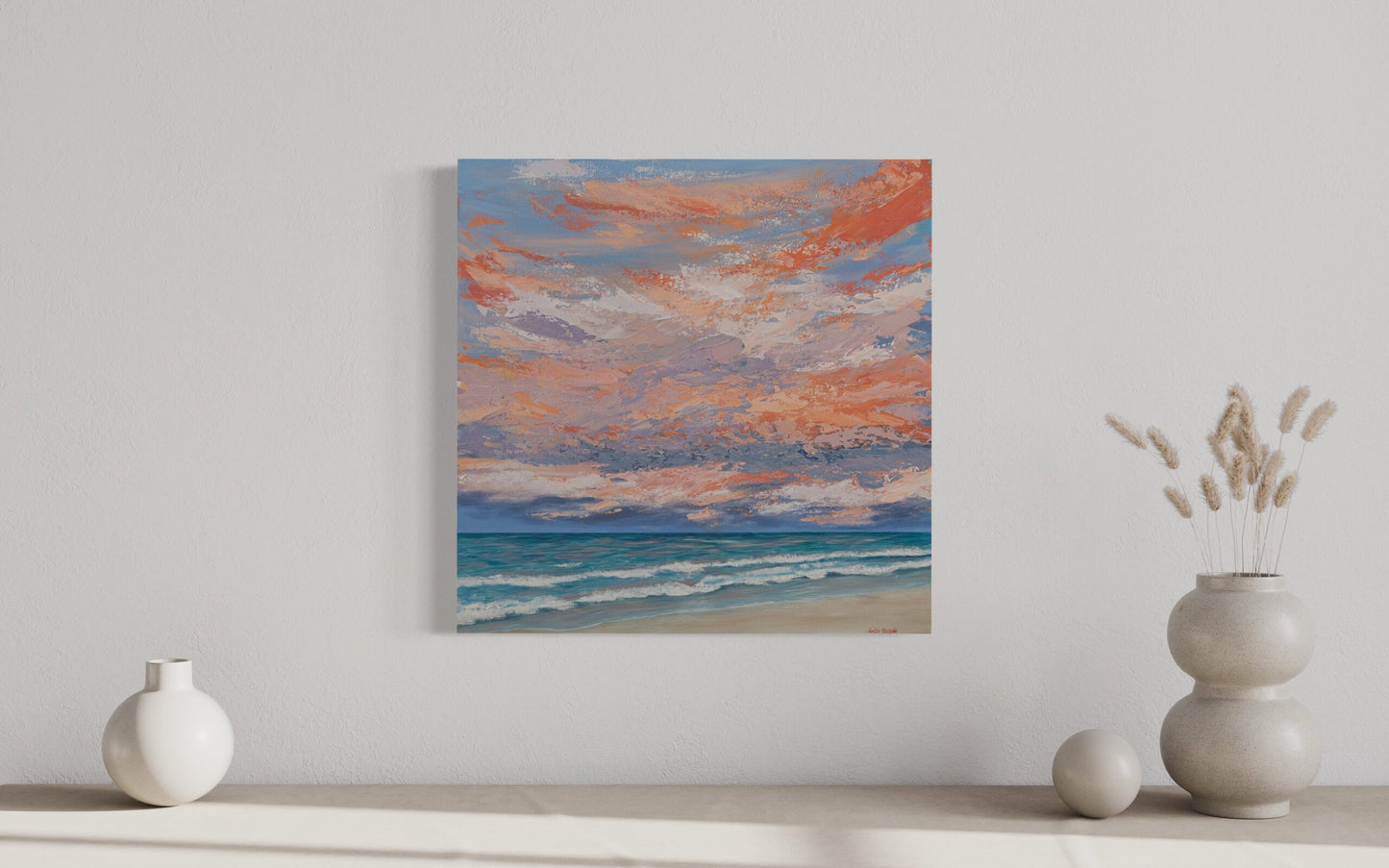 Main Beach Orange Sunset (Original)