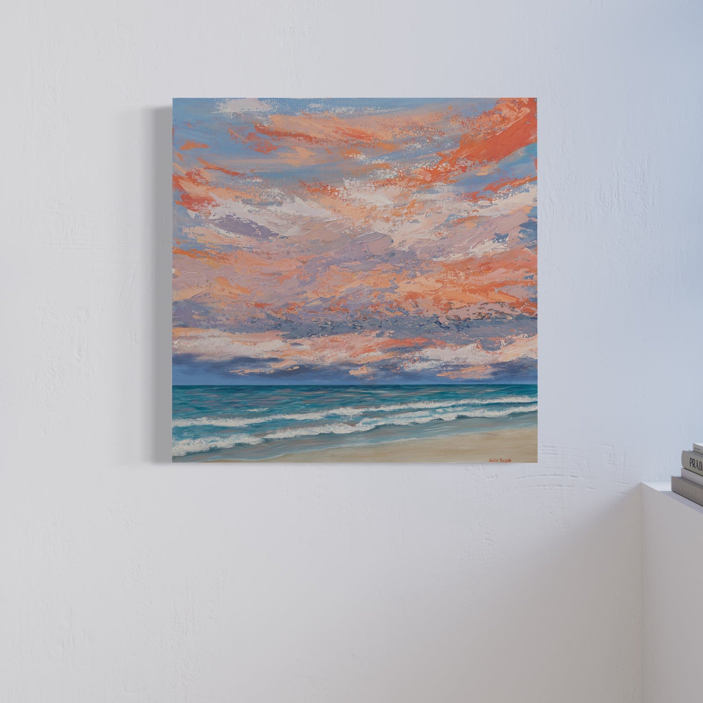 Main Beach Orange Sunset (Original)