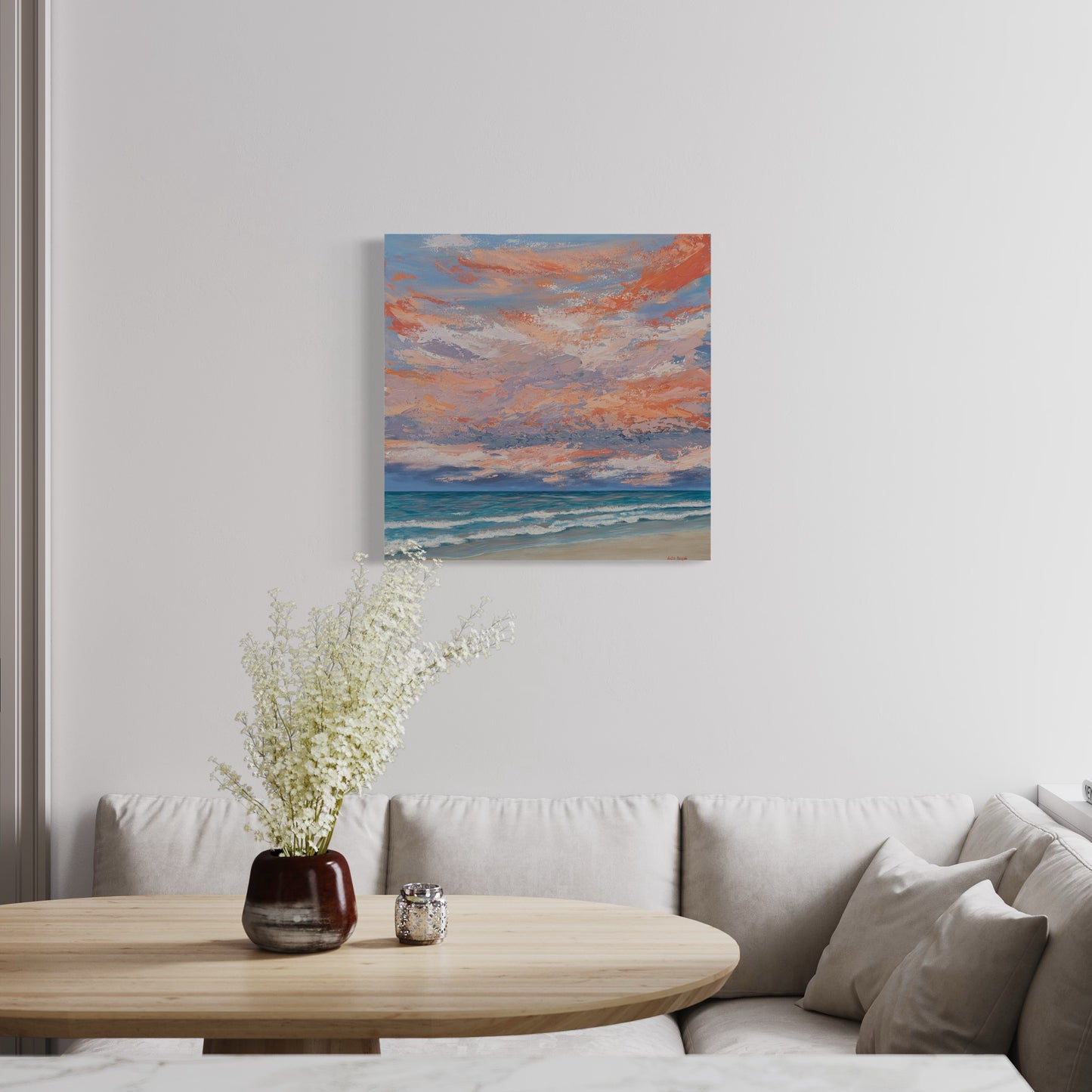 Main Beach Orange Sunset (Original)