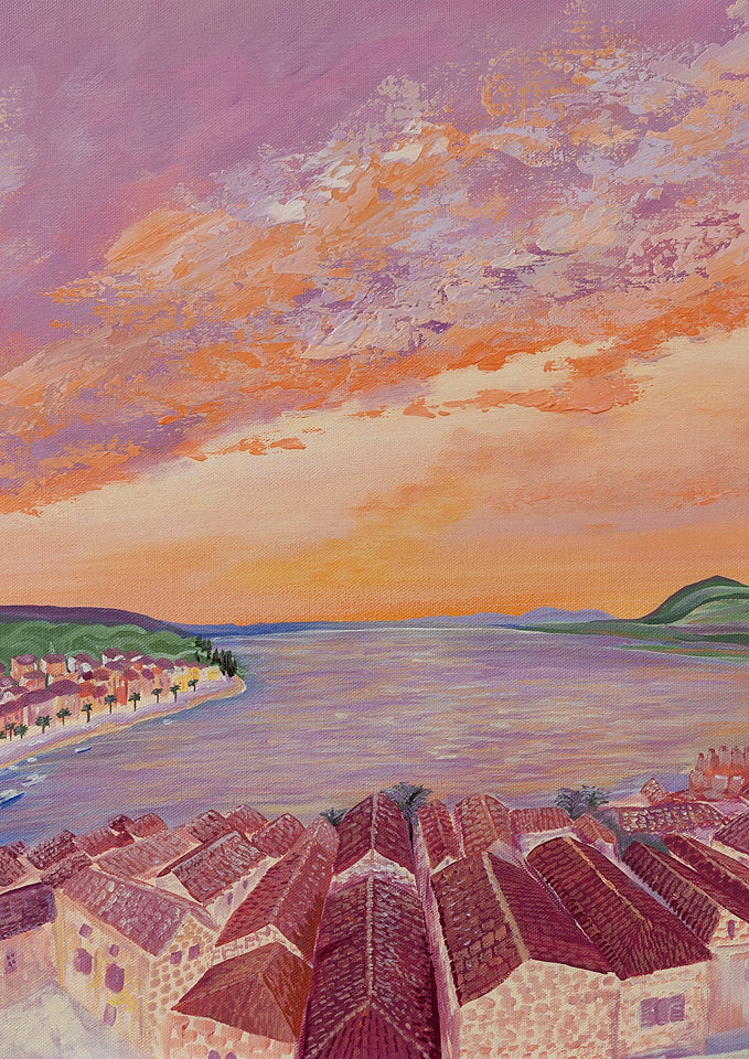 Korcula Sunset Fine Art Prints A3 / A4