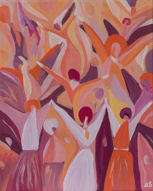 SOLD – Women Supporting Women – Cheersquad (Original Art)