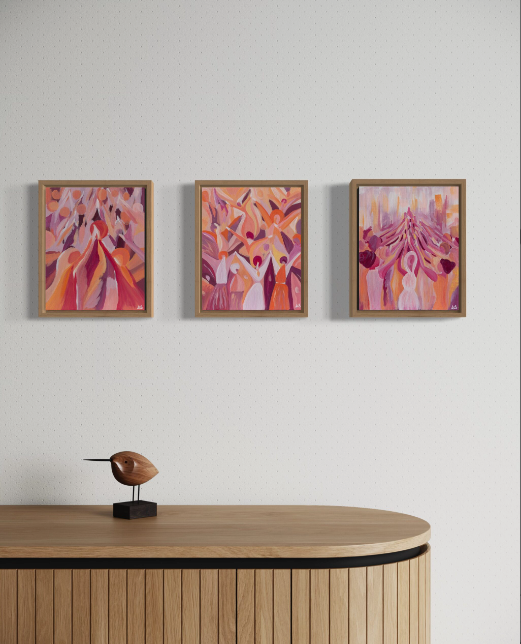 Women Supporting Women – High Five (Original Art)