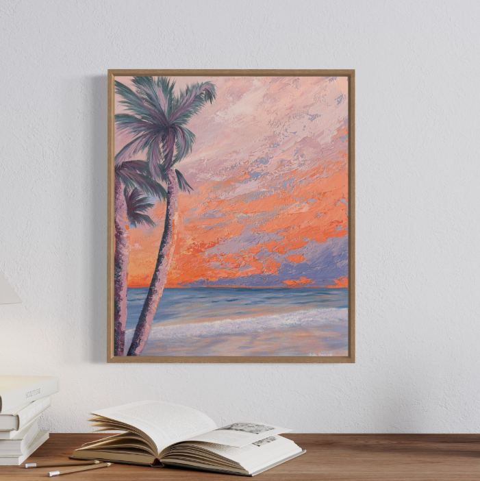 Sunset with Cocktails (Original Art)