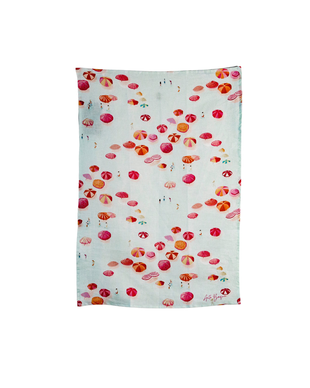 Summer Bliss Pattern Linen Tea Towel