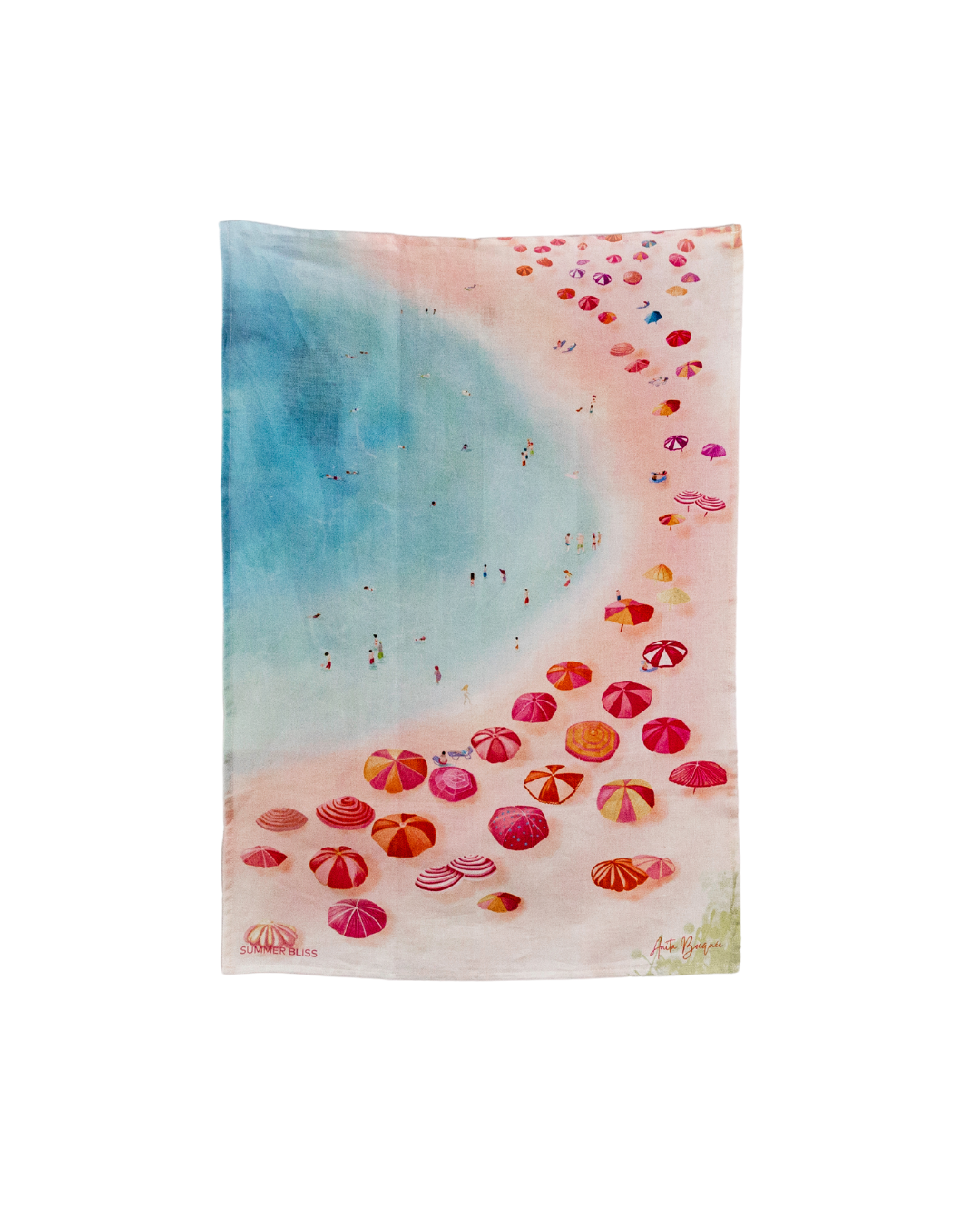 Summer Bliss Art Linen Tea Towel