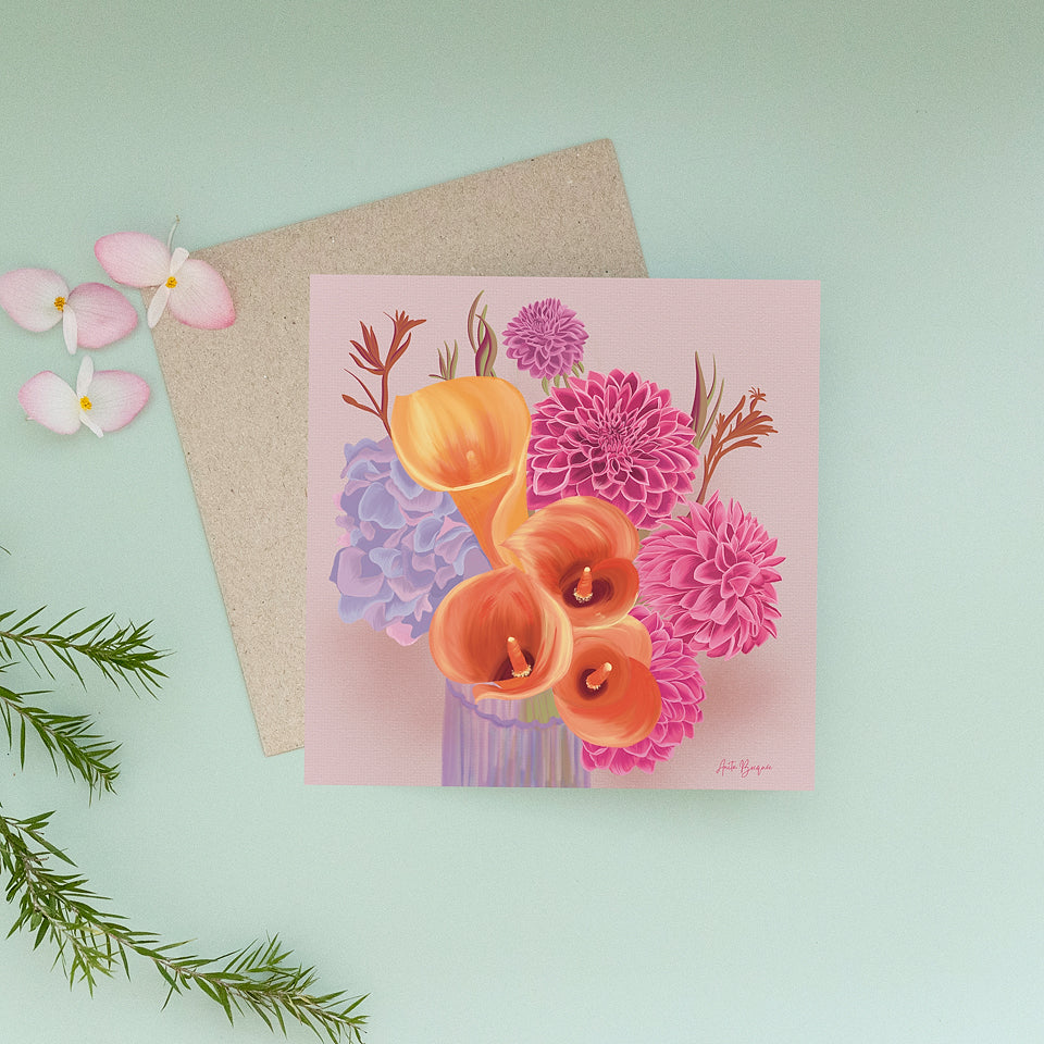 Harmony In Bloom Square Card