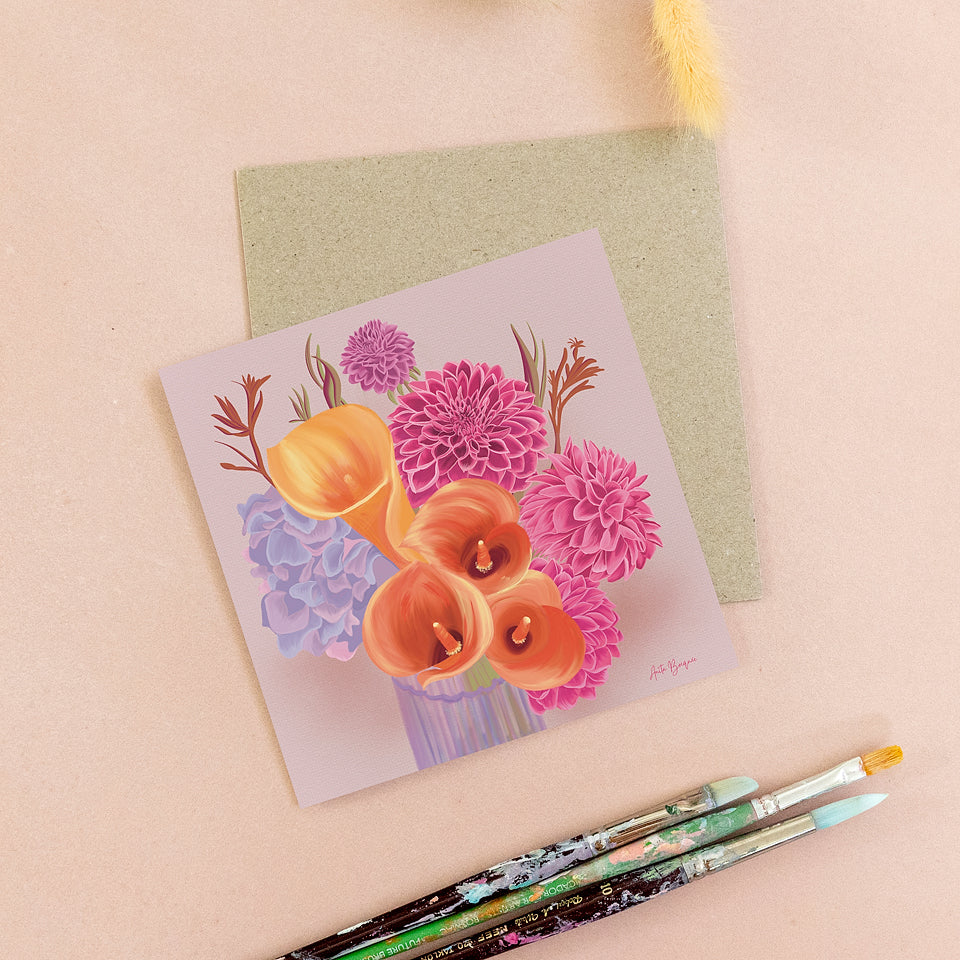 Harmony In Bloom Square Card