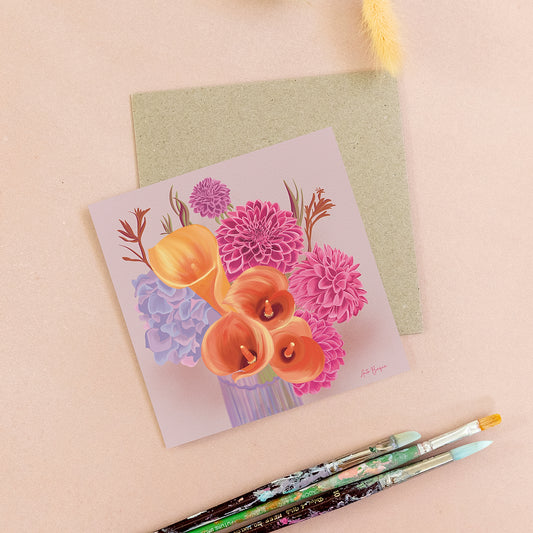 Harmony In Bloom Square Card