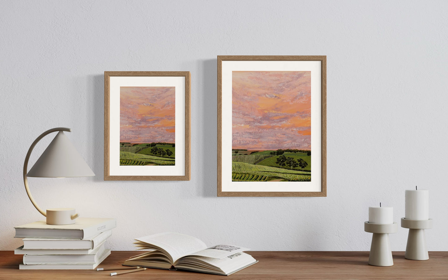 Orange Vineyard Fine Art Prints A3 / A4