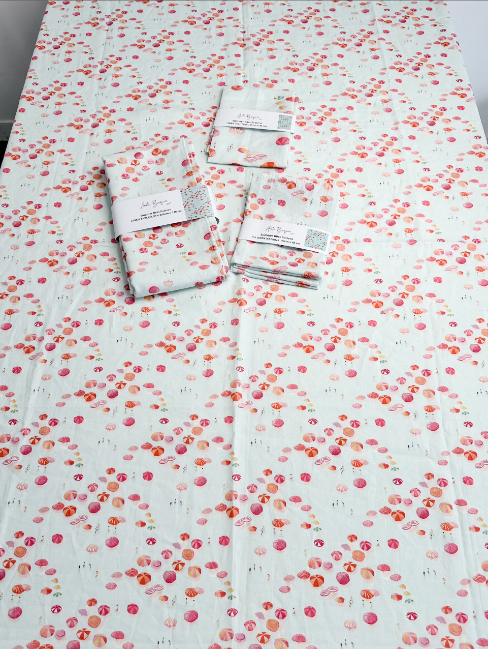 Summer Bliss Pattern Linen Napkins